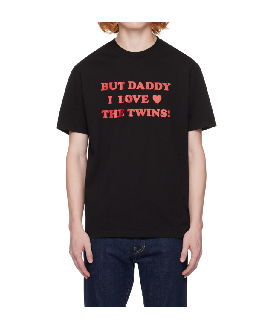 Dsquared2 Printed T-shirt With Round Neck In Black