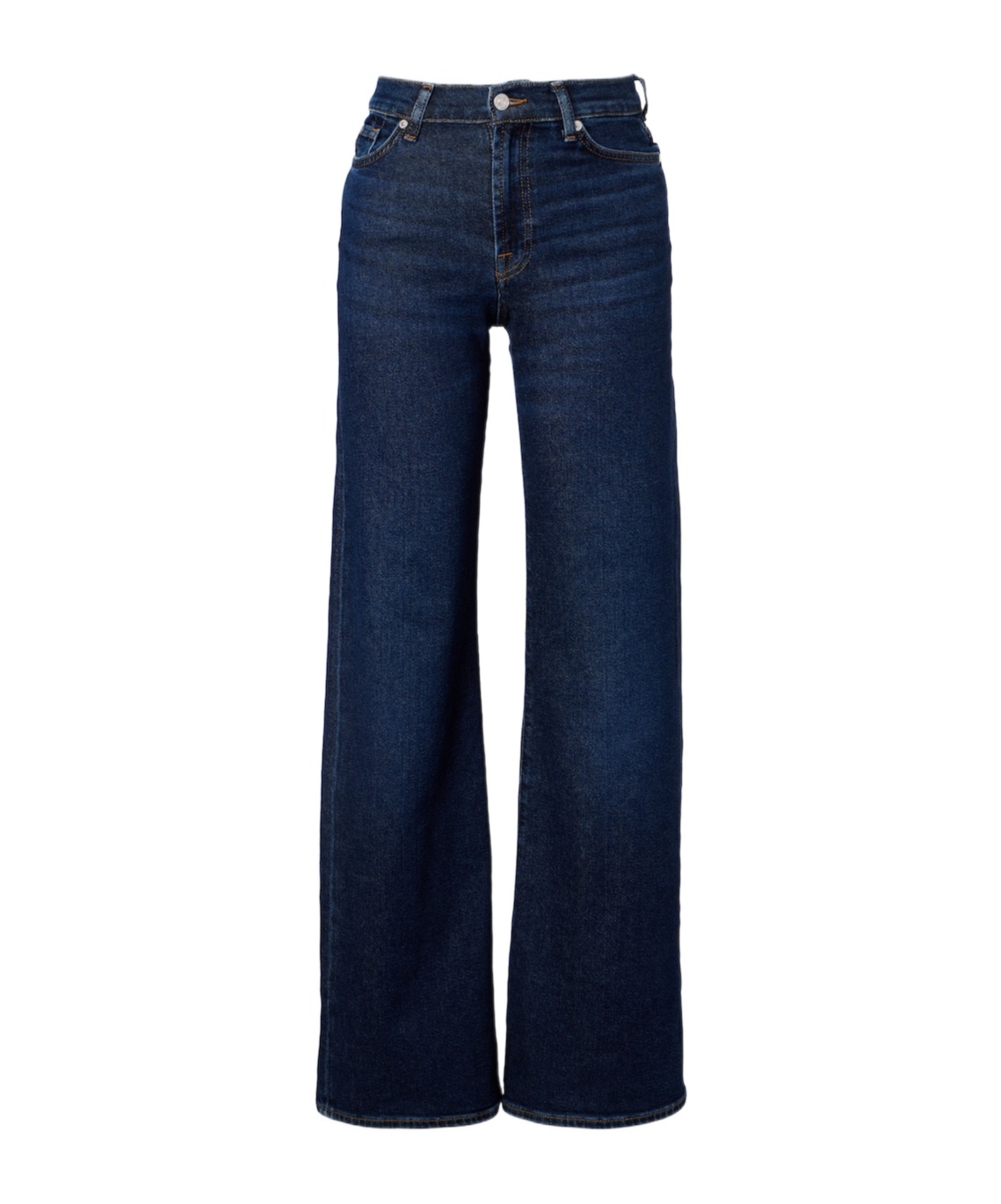 7 For All Mankind Lotta High-rise Wide-leg Jeans In Black