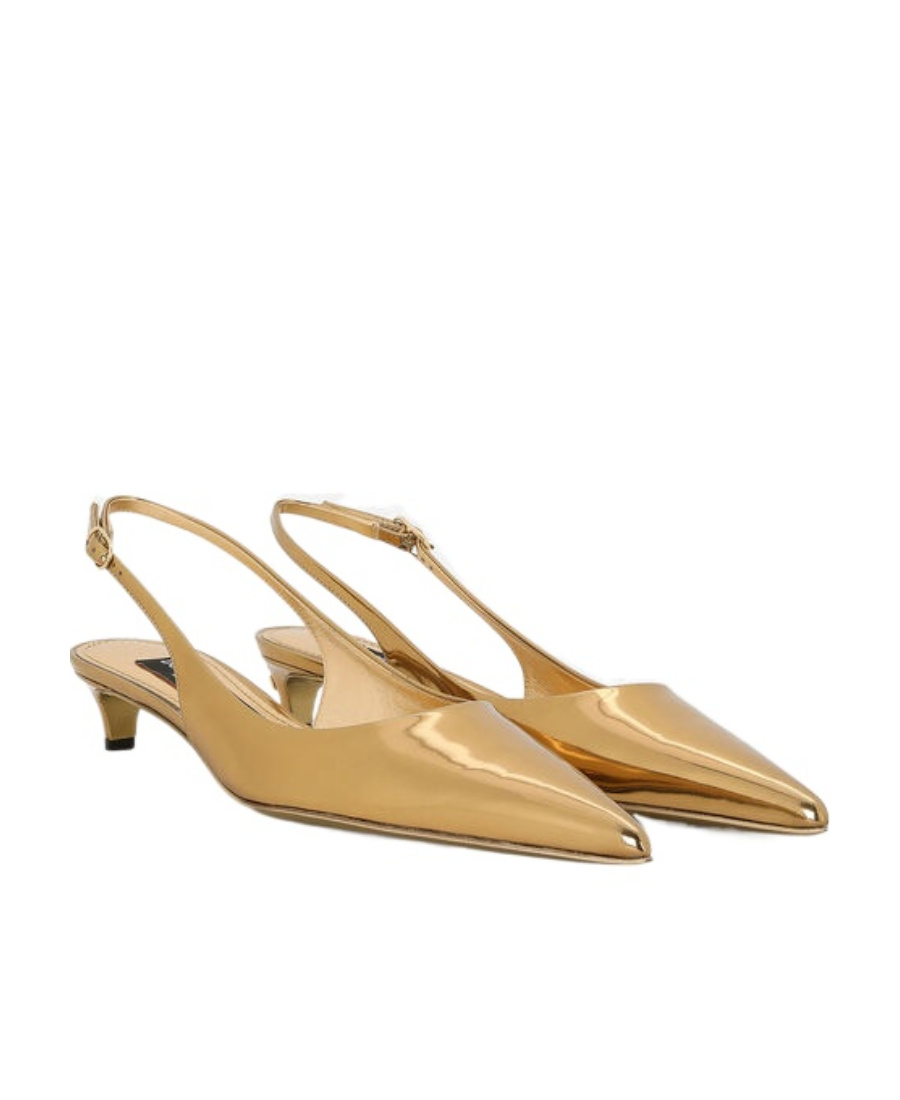 Dolce & Gabbana Pointed High Heel Sandals In Nude