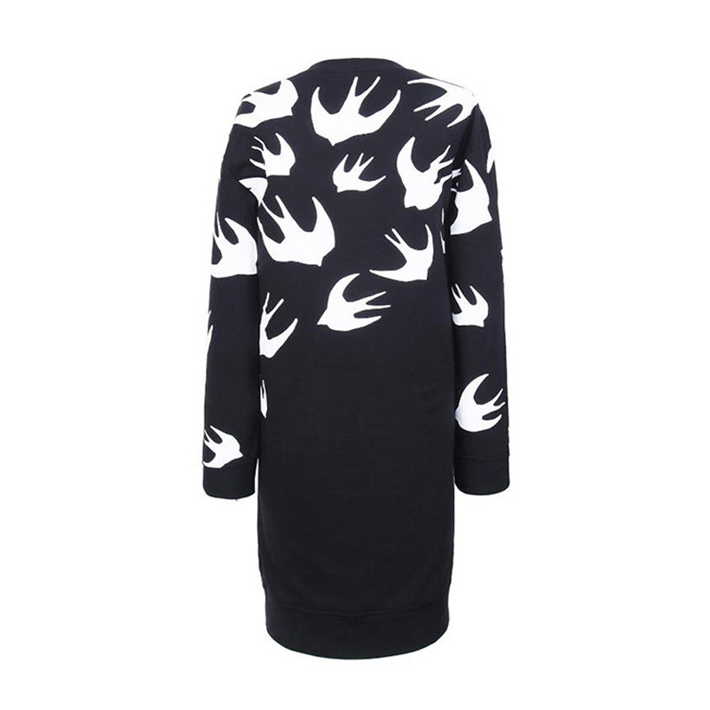 Mcq By Alexander Mcqueen Long Sweater-style Dress In Black