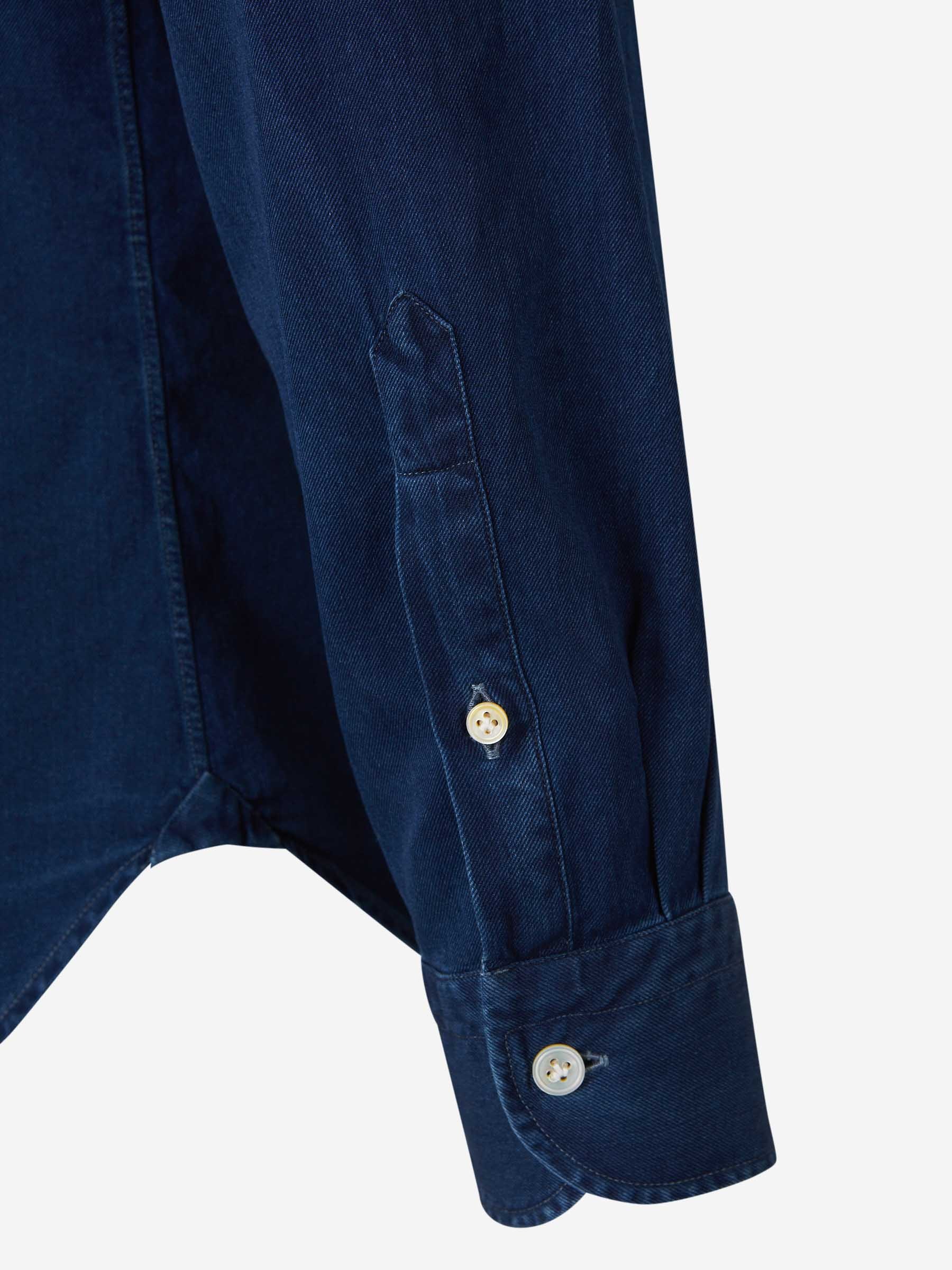 Vincenzo Di Ruggiero Denim Effect Shirt In Blue