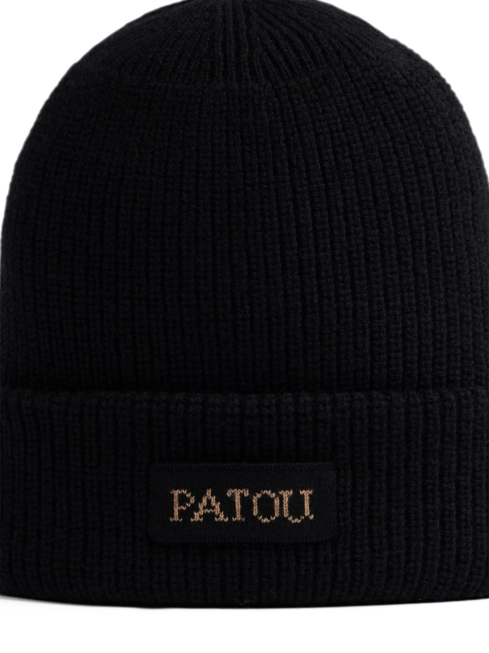 Patou Logo Beanie Hat In Black