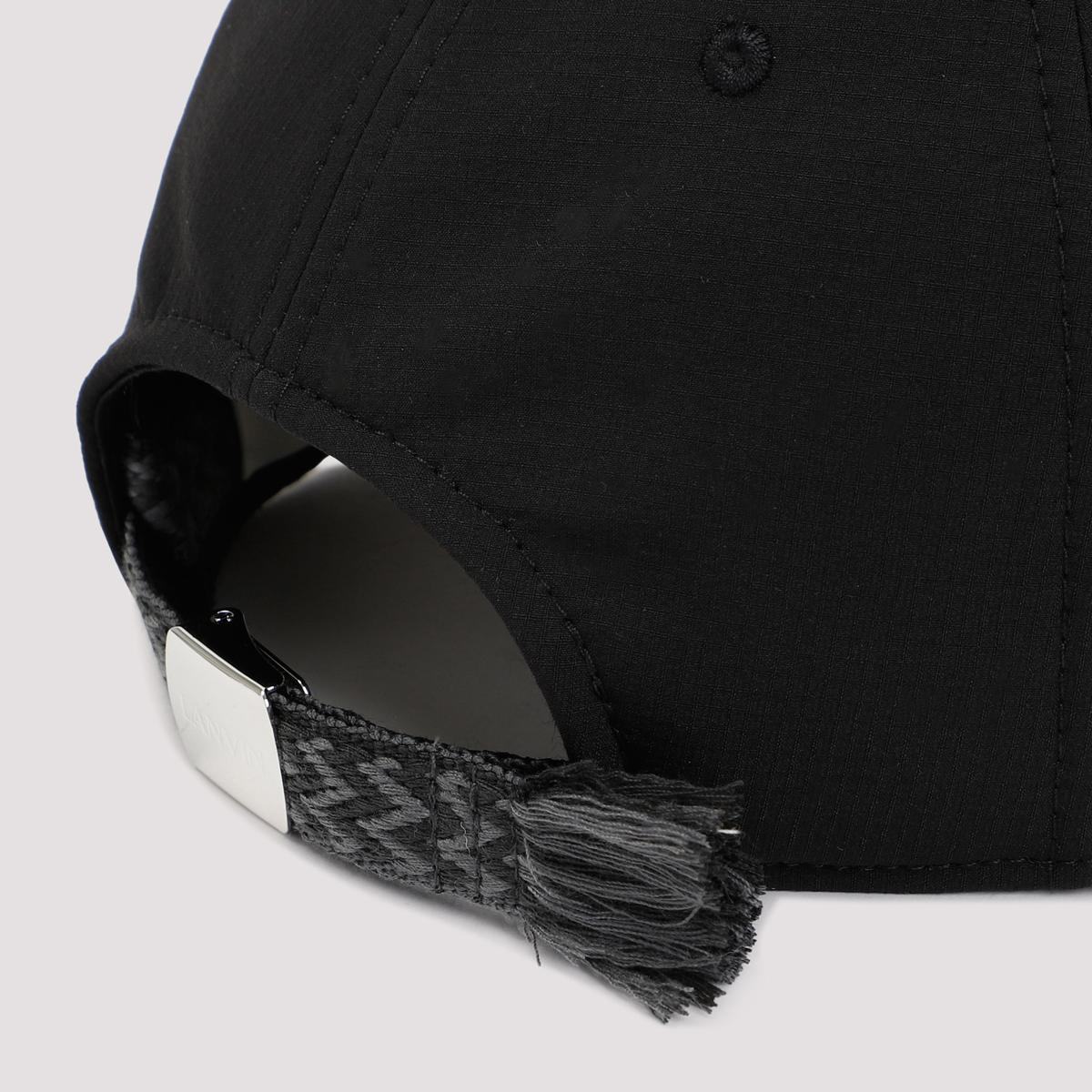 Lanvin Logo-embroidered Cap In Black