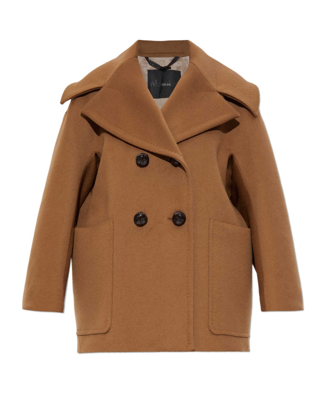 Max Mara Double-breasted Coat In Brown
