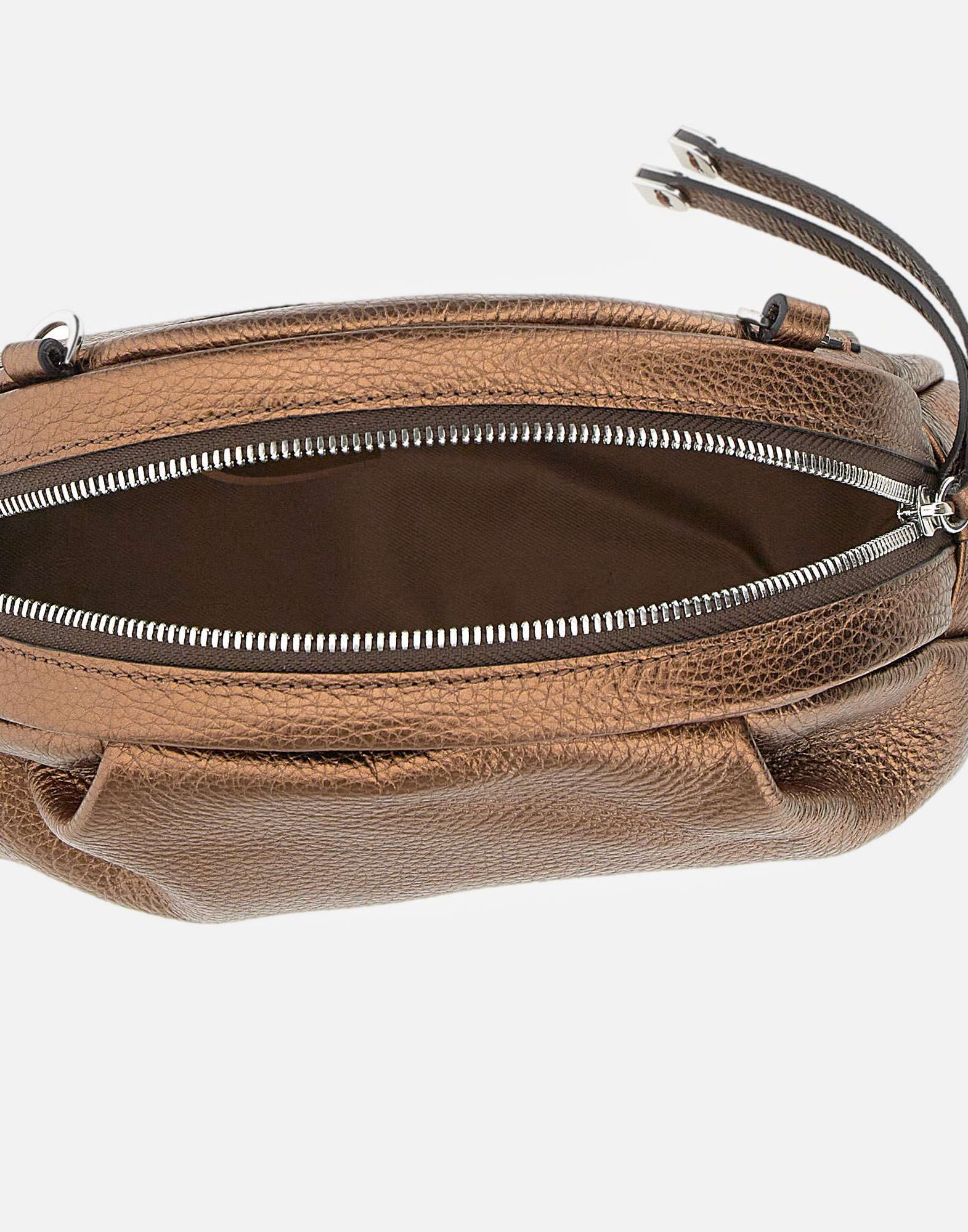 Gianni Chiarini Emanuela Zipped Shoulder Bag In Brown