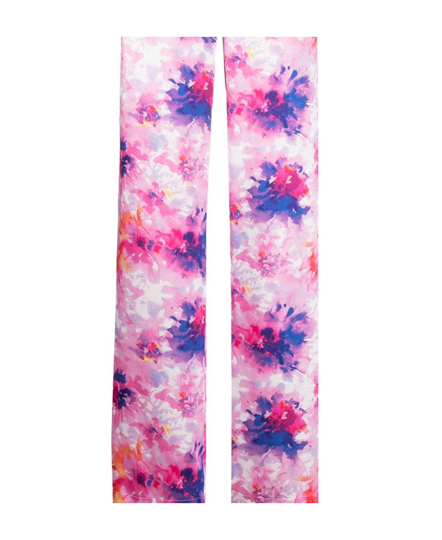 Msgm Floral-print Trousers In Pink