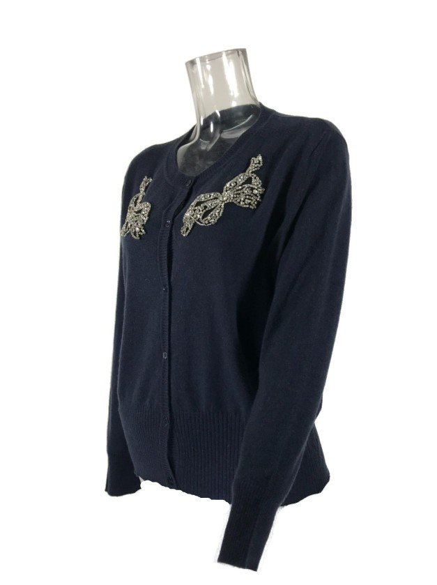 Weekend Max Mara Long-sleeved Knitted Cardigan In Black