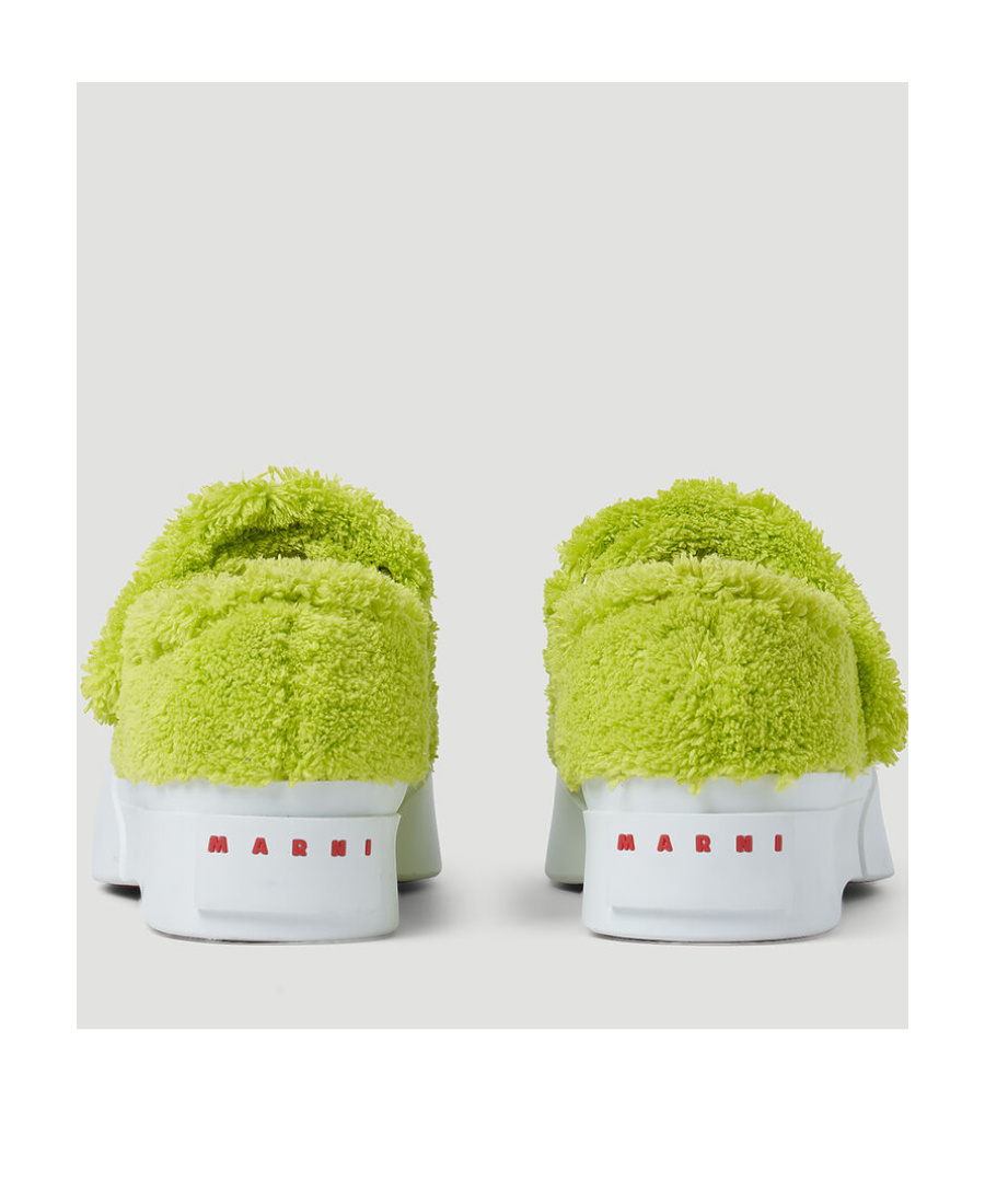 Marni Leather Ballerina Shoes In Green