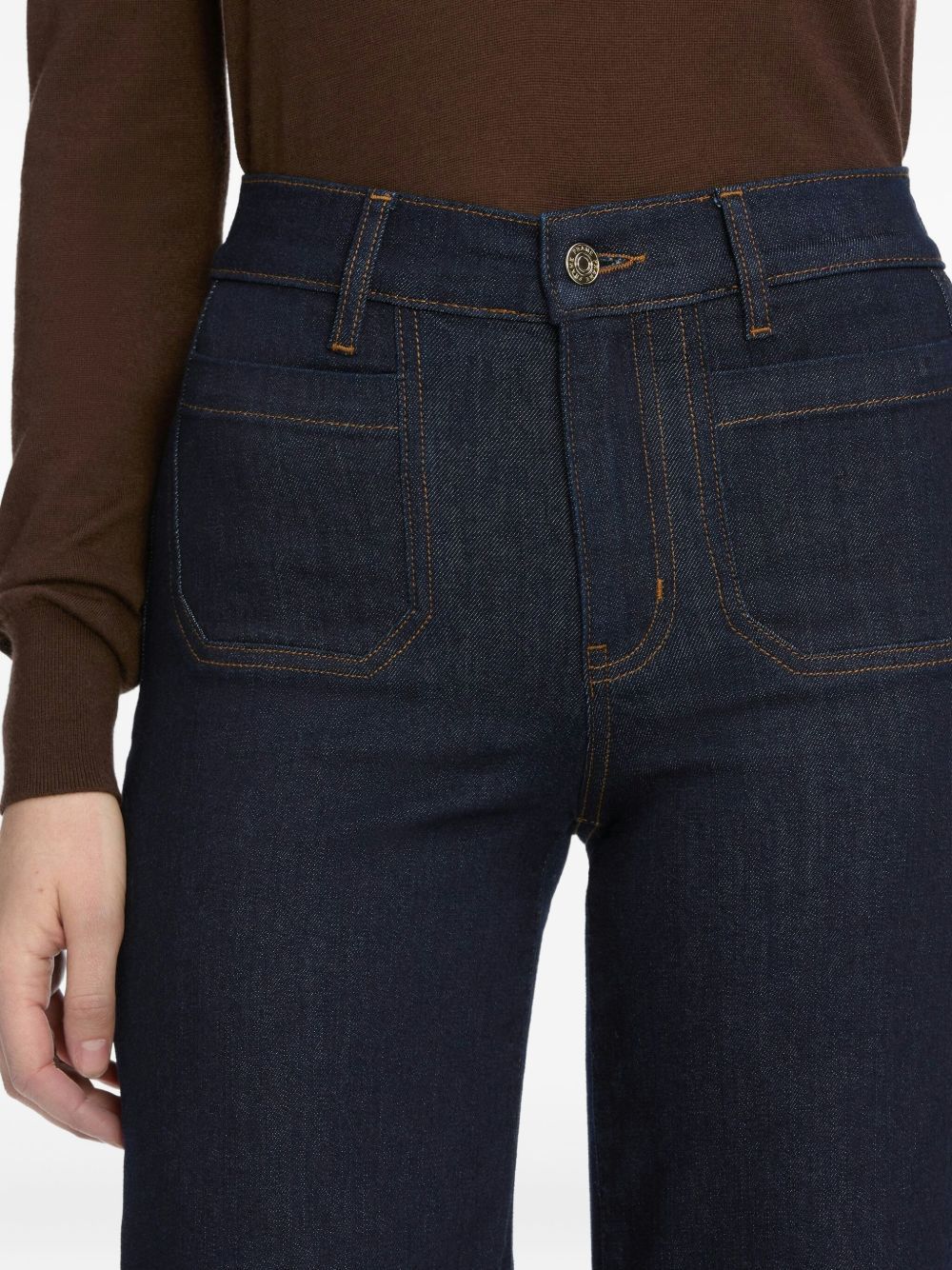 Frame High Waist Jeans In Blue