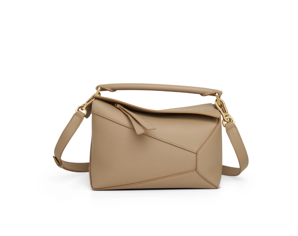 Loewe Small Puzzle Edge Bag In Nude