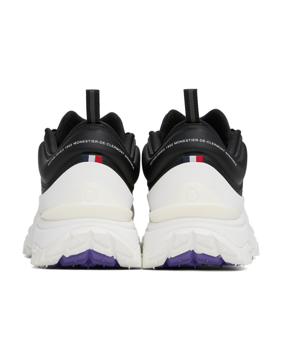 Moncler Ssense Exclusive Black & White Trailgrip Lite Sneakers In Black
