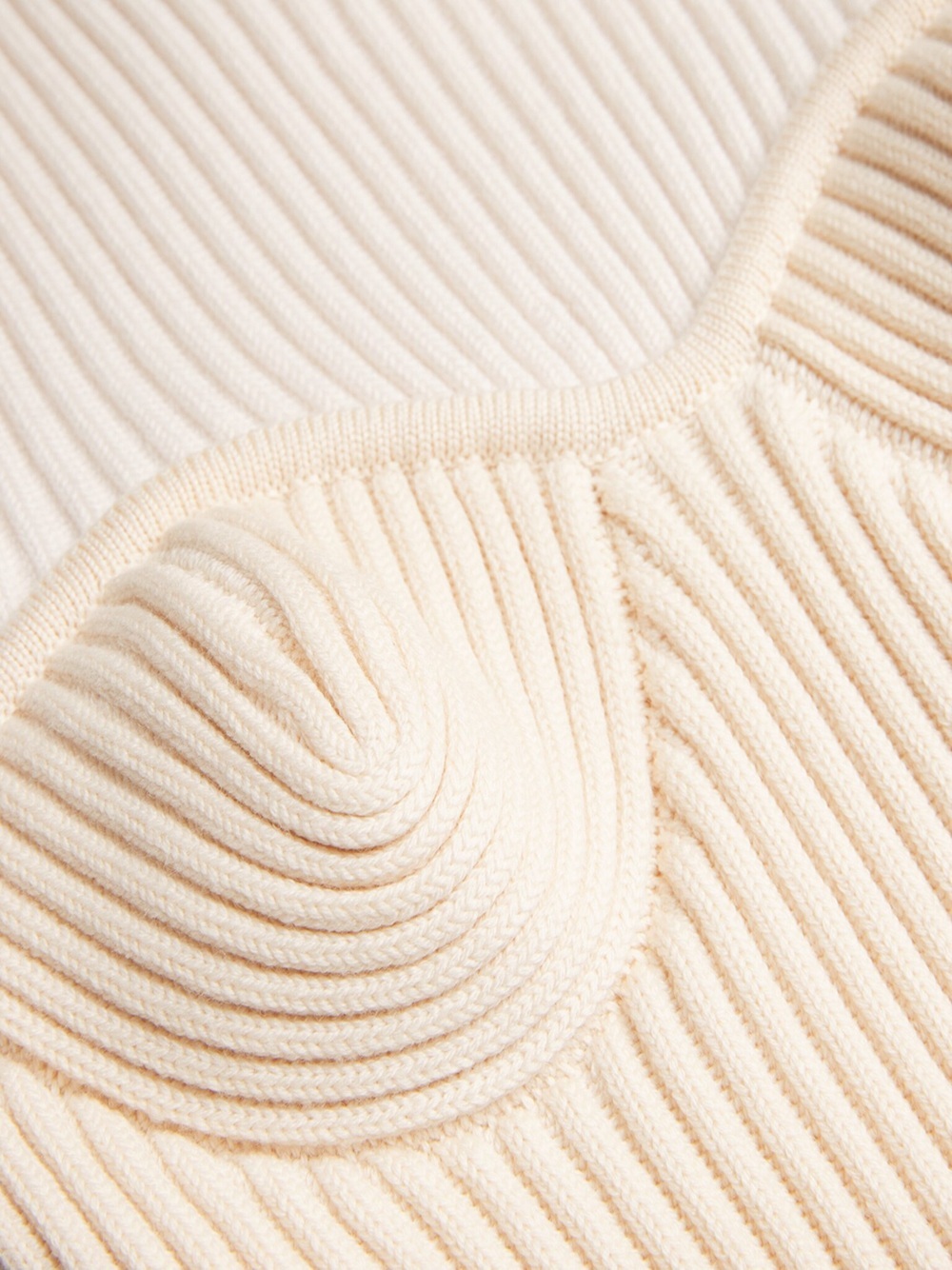 Jean Paul Gaultier Ribbed Knit Pullover Inspiration Corset In Neutral