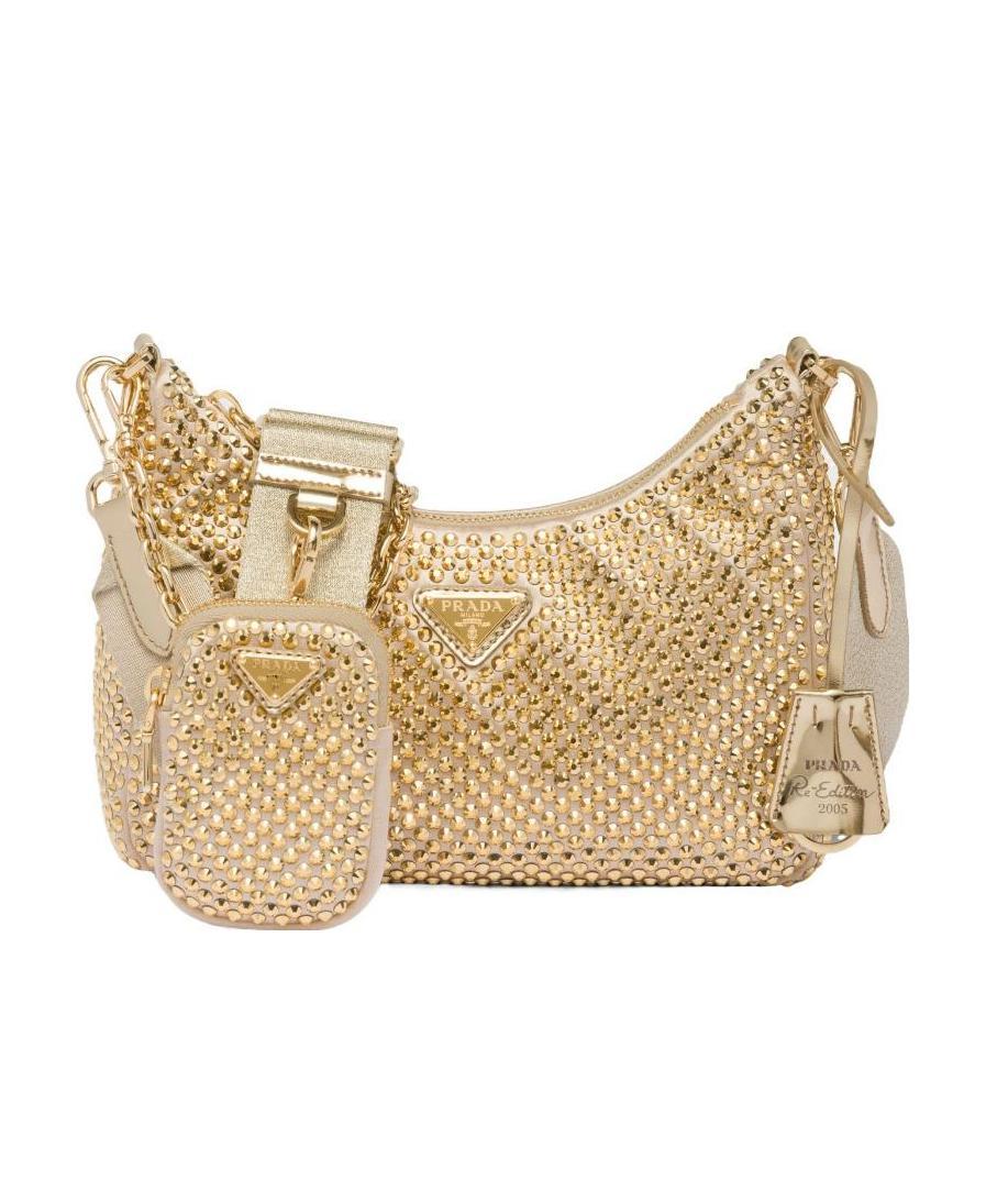 PRADA PRADA RE-EDITION 2005 SATIN BAG WITH CRYSTALS