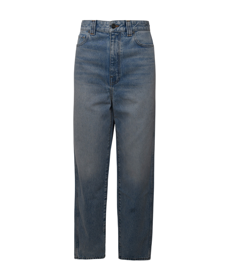 KHAITE BELT RING DENIM TROUSERS