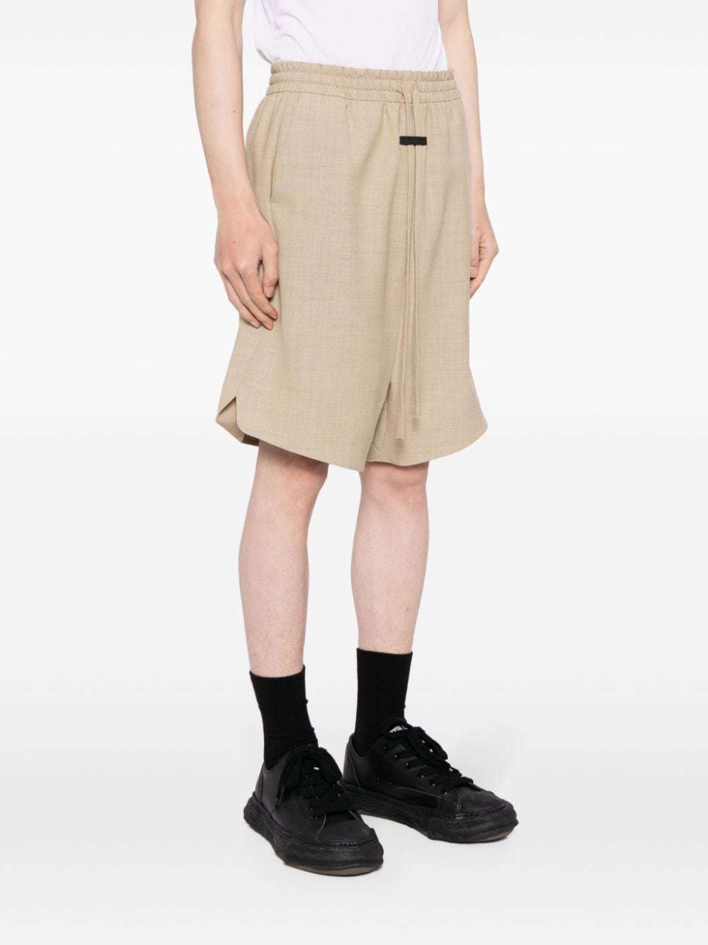 Fear Of God Logo Patch Drawstring Shorts In Multi