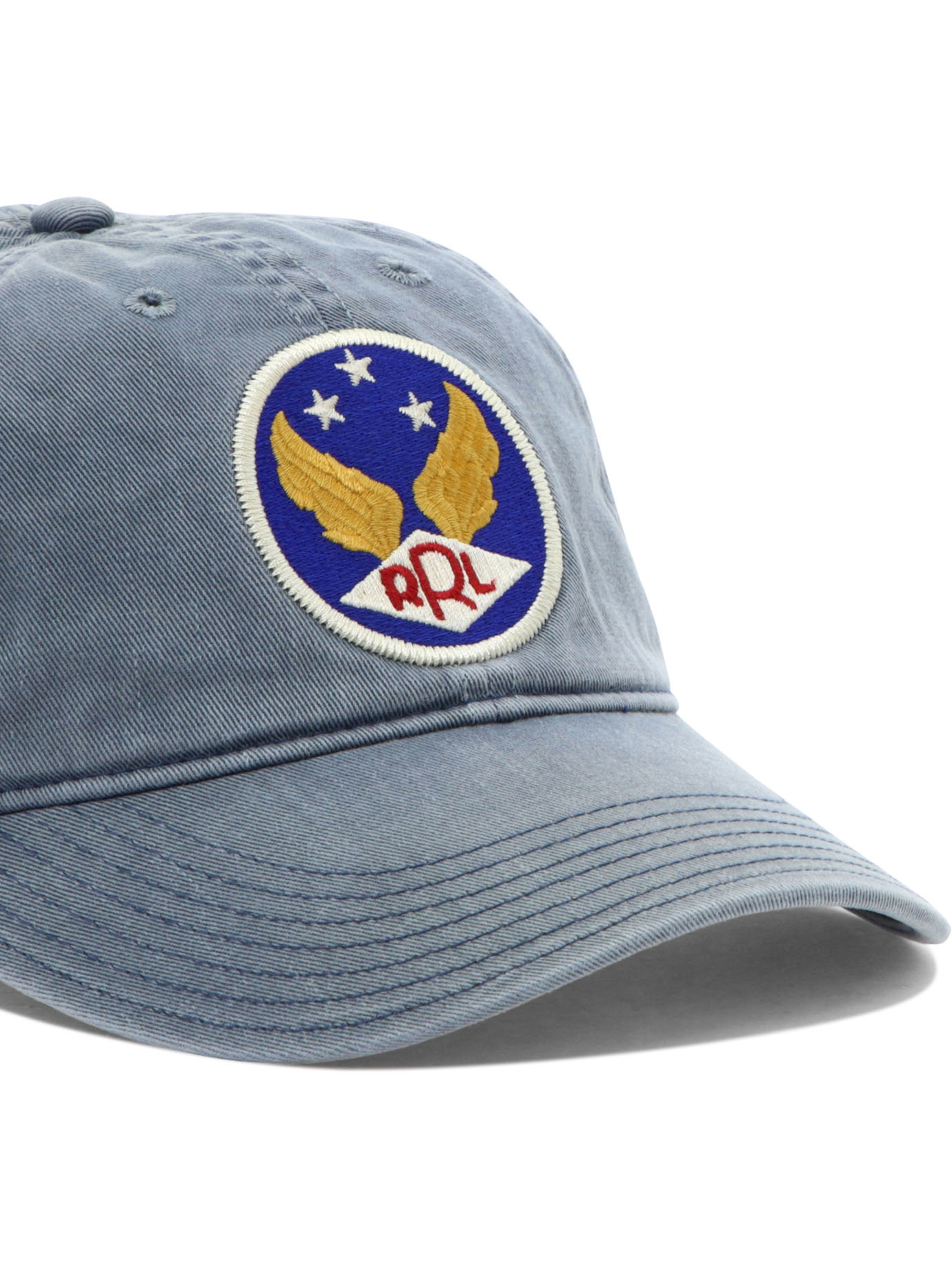 Rrl Pattern Baseball Cap In Gray