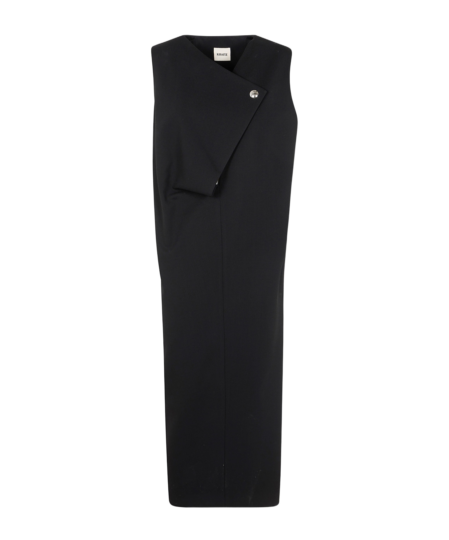 Khaite Crispin Draped Crepe Midi Dress