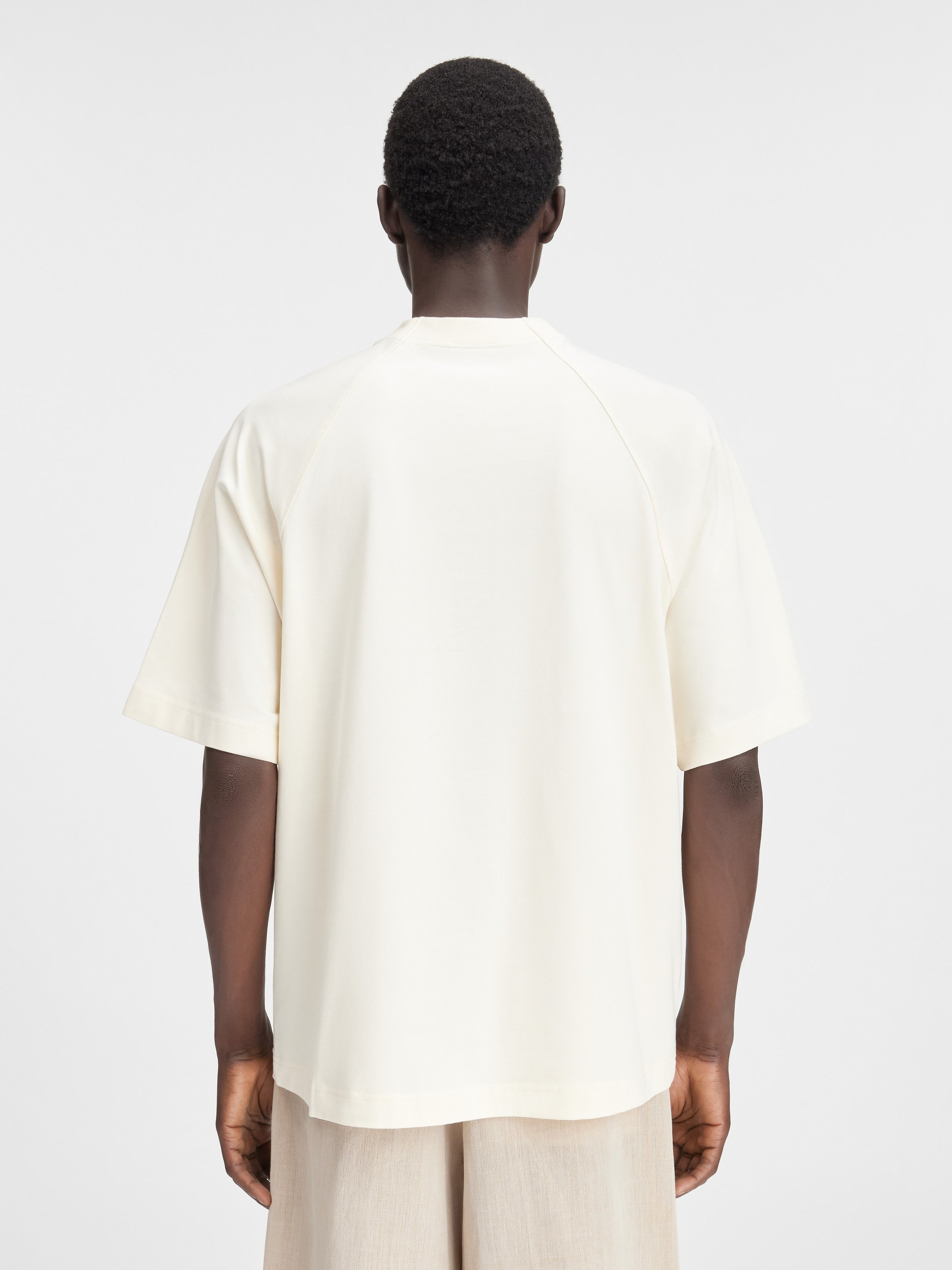 Shop Jacquemus Le Tshirt Typo Crewneck T-shirt In White