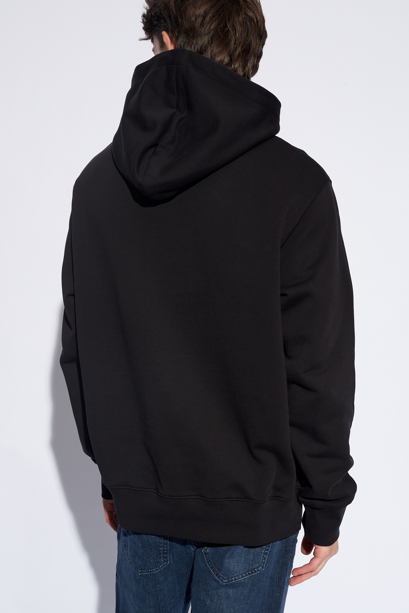 Moschino Long-sleeved Sweater In Black