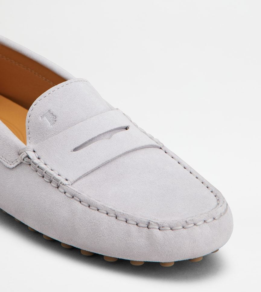 Tod's Round-head Minoccasin-bean Shoes In Gray