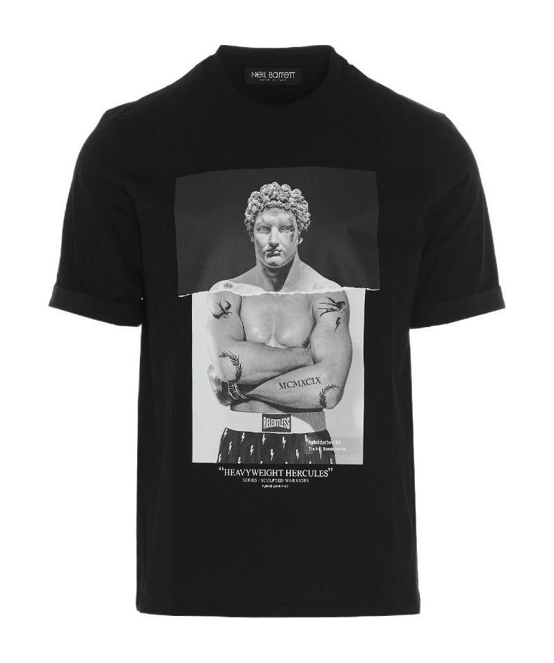Neil Barrett Printed T-shirt In Black