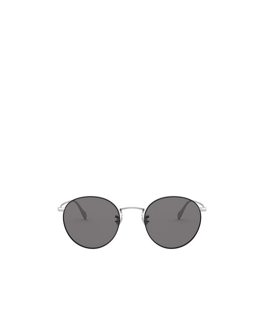 Oliver Peoples Round Frame Sunglasses In Gray