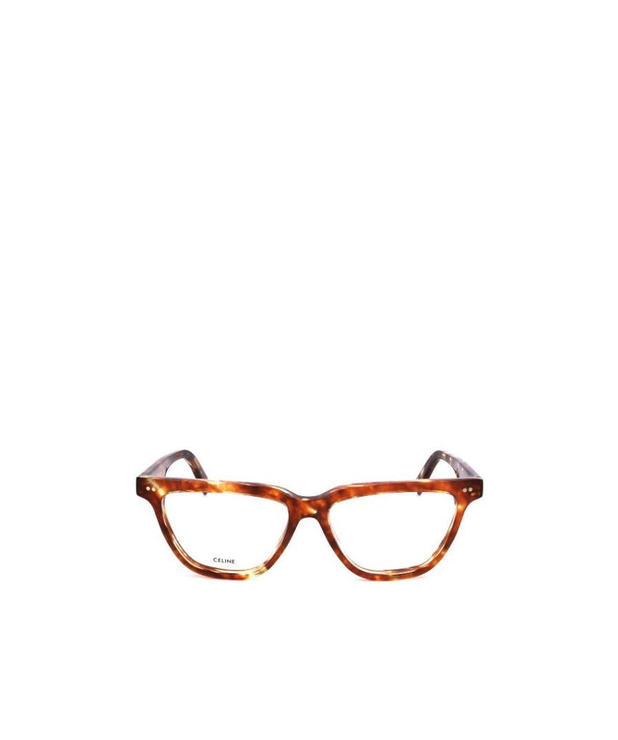 Celine Logo Cat's Eye Flat Lens In Brown