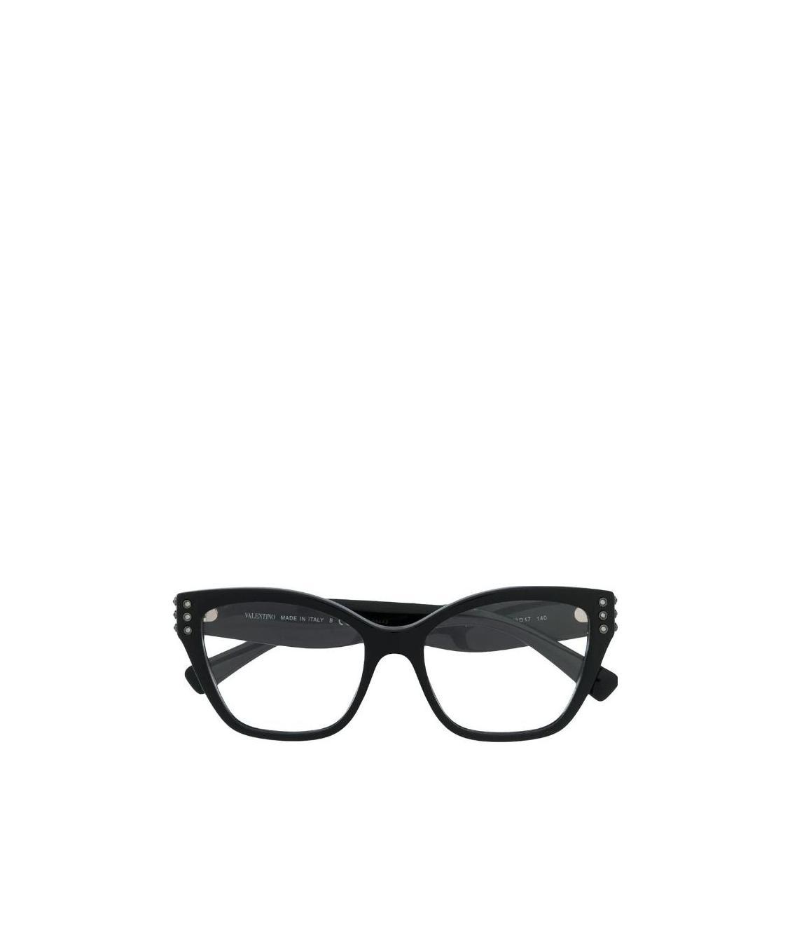Valentino Rhinestone Embellished Glasses In Transparent