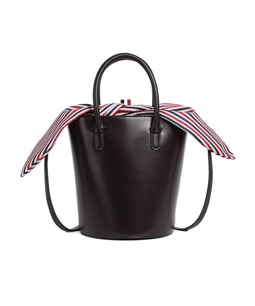 THOM BROWNE RWB-STRIPE BUCKET BAG