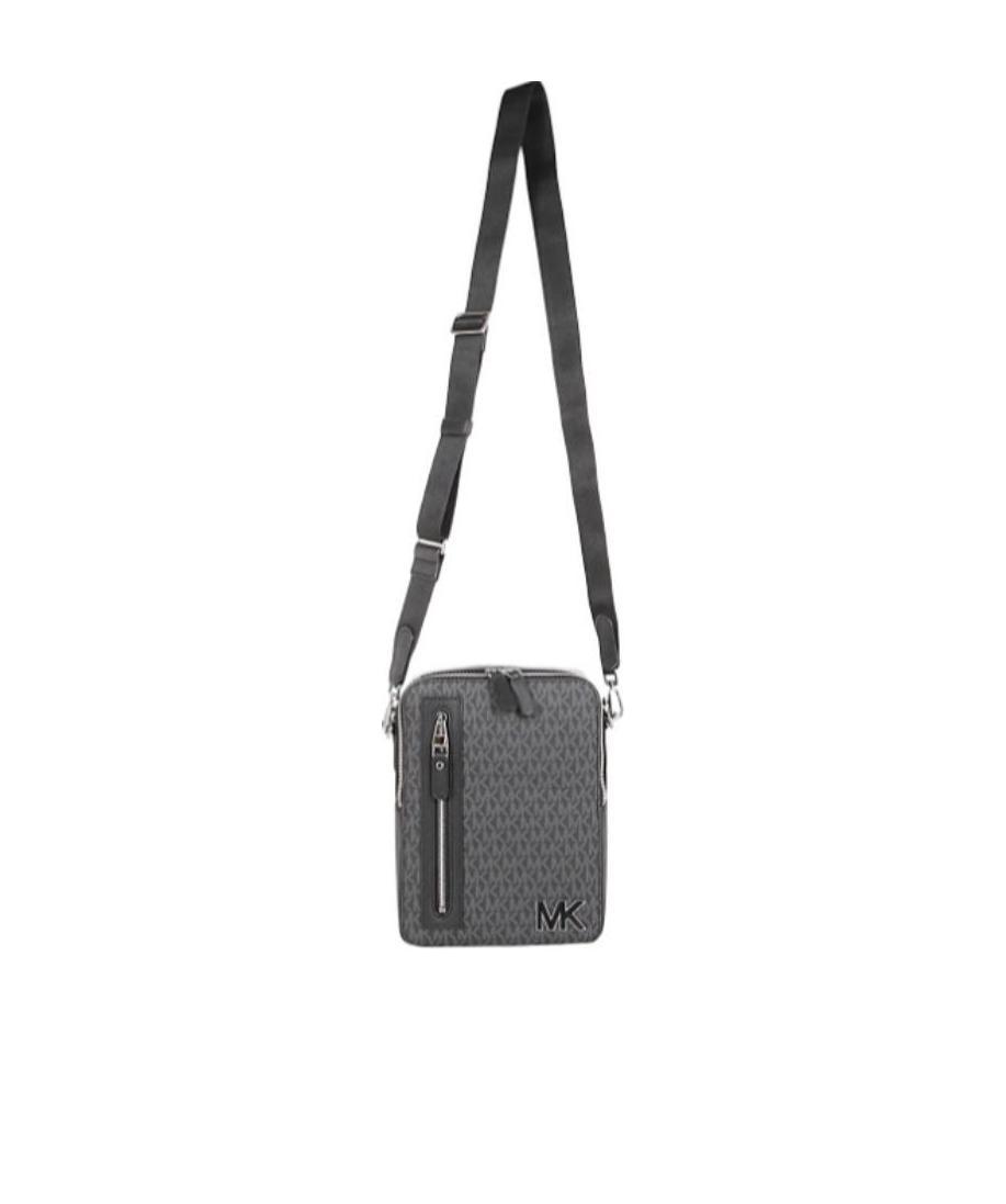 Michael Kors Hudson Monogram-print Crossbody Bag In Black