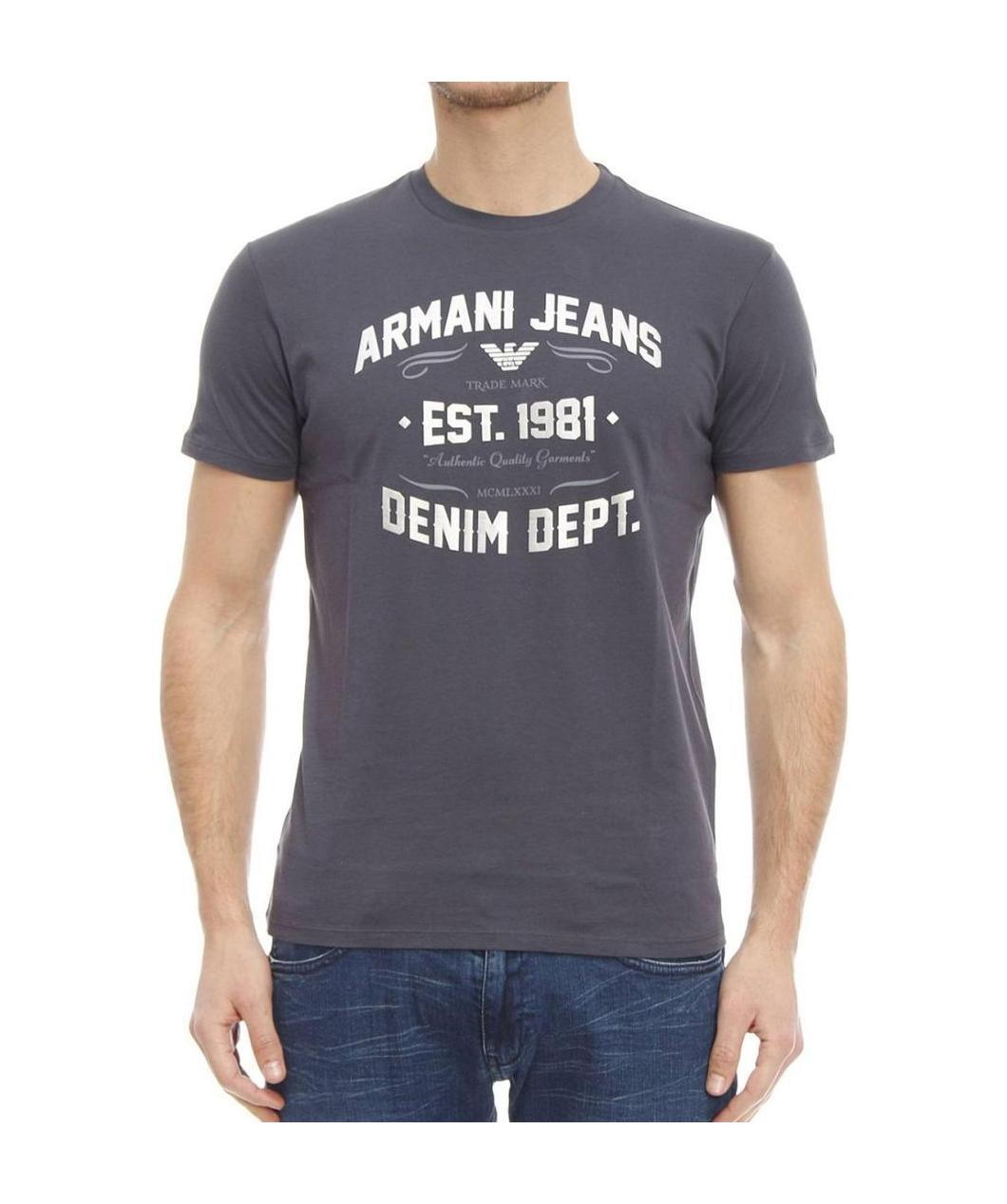 ARMANI JEANS PRINTED T-SHIRT WITH ROUND NECK