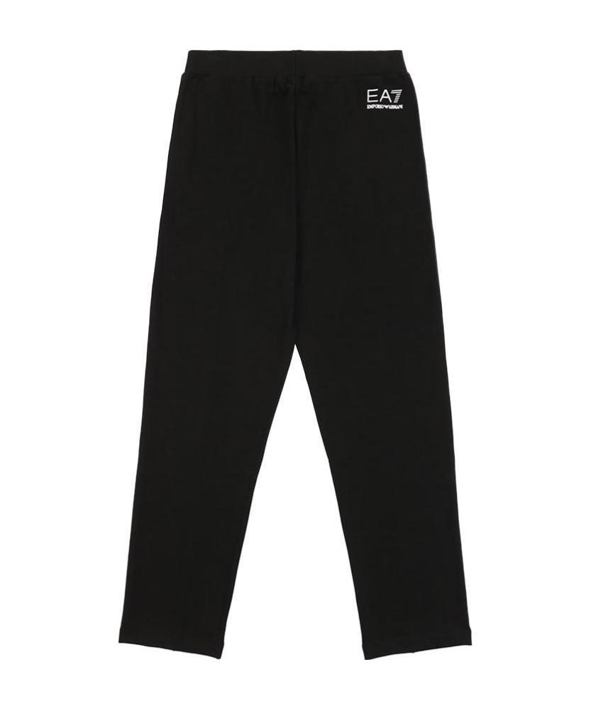 Ea7 Black Logo Two-piece Sports Suit In Black