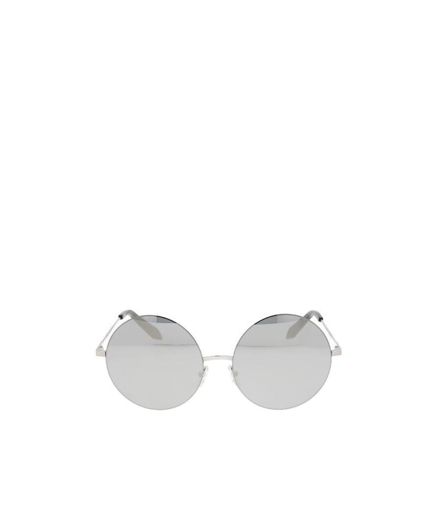 Victoria Beckham Round Frame Sunglasses In White