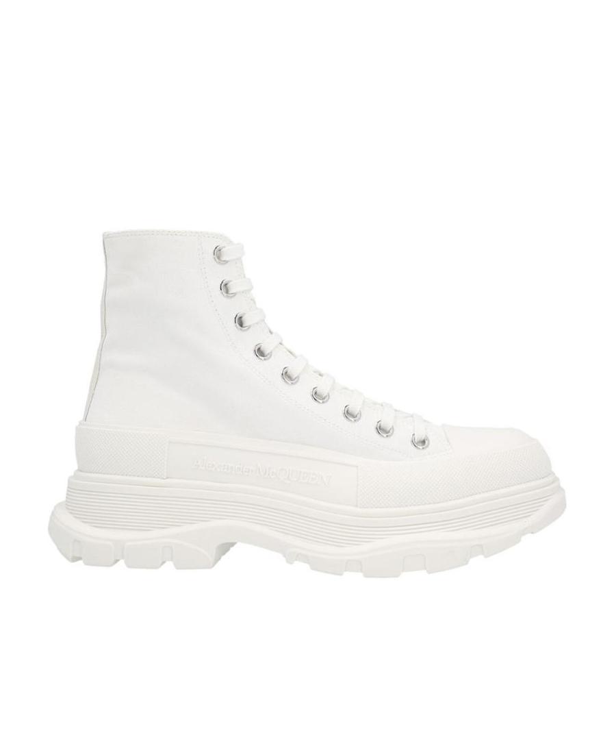 Alexander Mcqueen Tread Slick High Top Sneaker In White