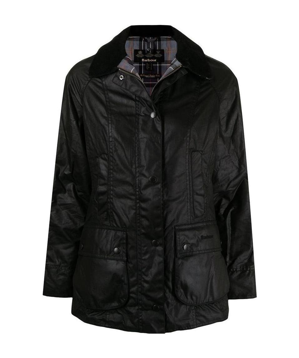 Barbour Classic Beadnell Waxed Jacket In Black