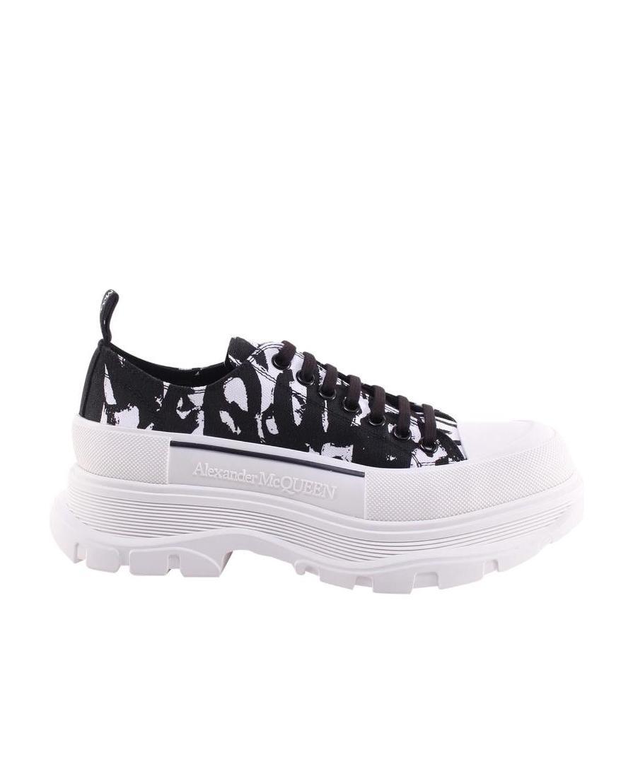 Alexander Mcqueen Tread Slick Abstract-print Sneakers In White