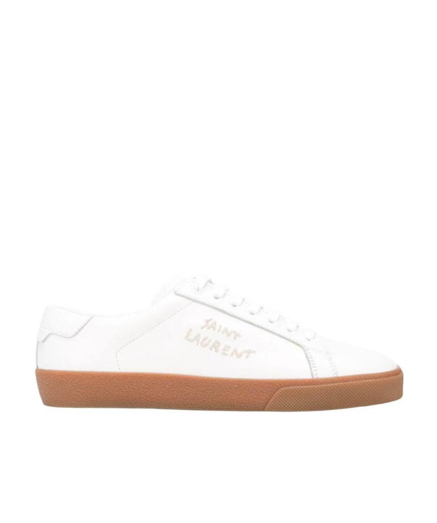 SAINT LAURENT LOGO LACE UP SNEAKERS