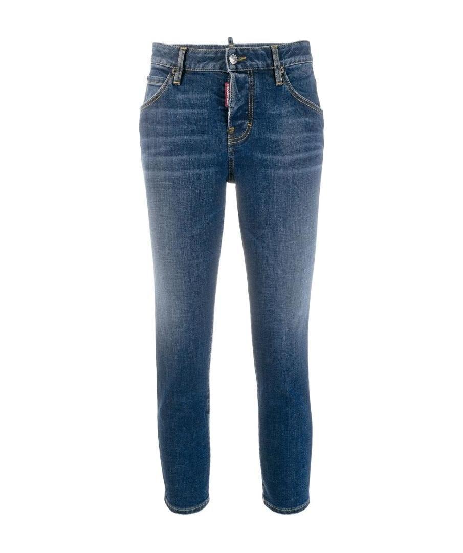 Shop Dsquared2 Nine-point Slim Jeans In Blue