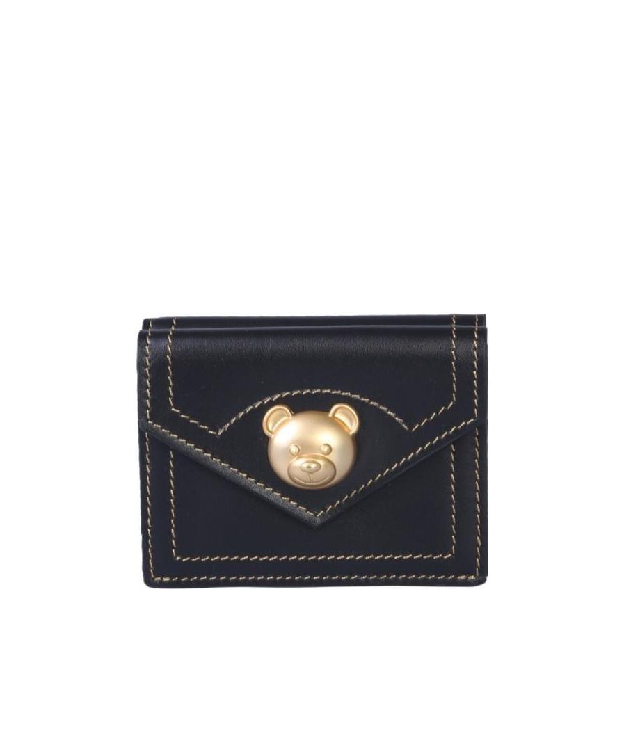 Moschino Logo Wallet In Black