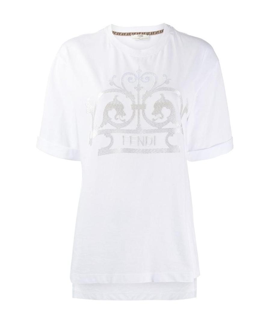 Fendi Gate Logo T-shirt In White