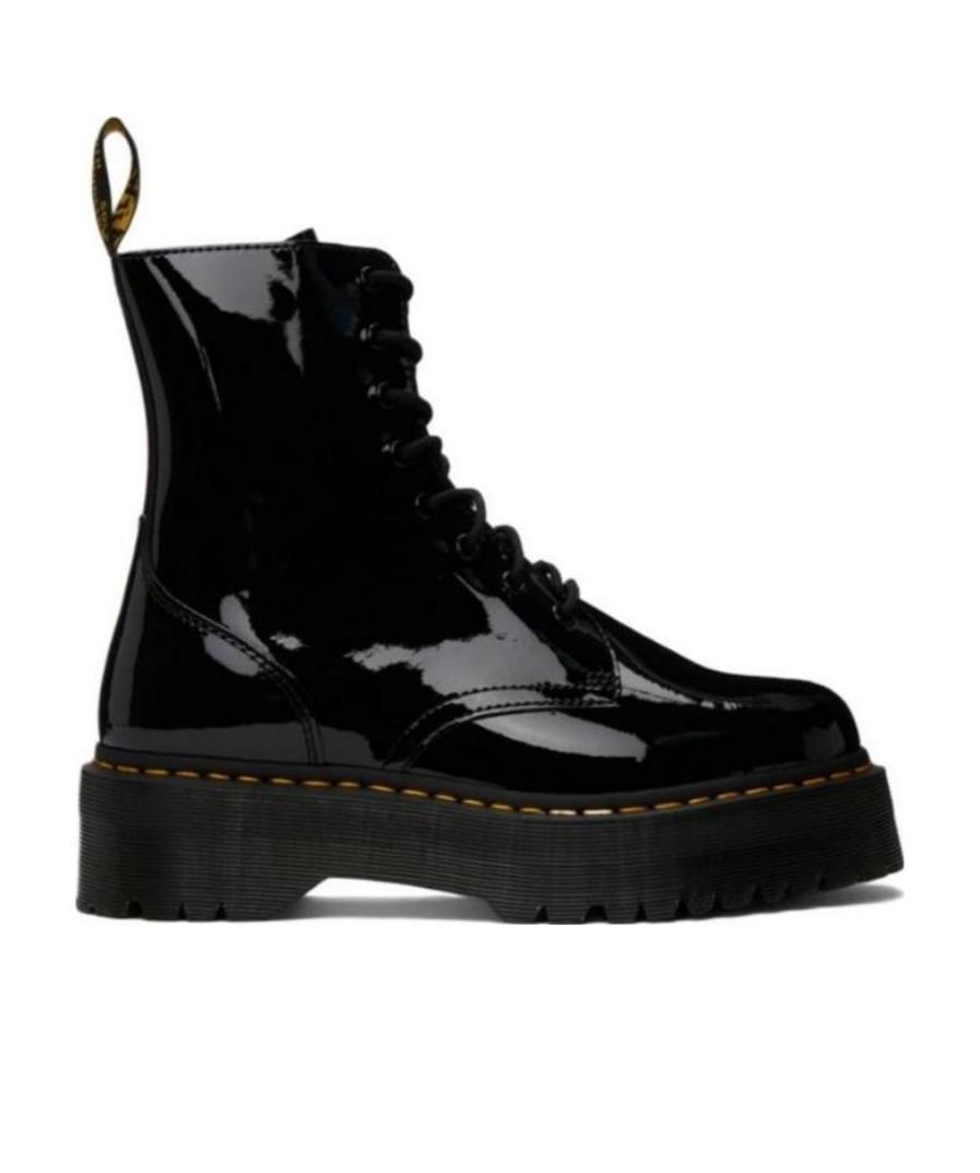 Dr. Martens Bex Patent-leather Ankle Boots In Black