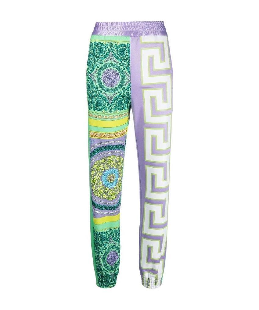 Versace Panelled Baroque Track Trousers In Multicolor