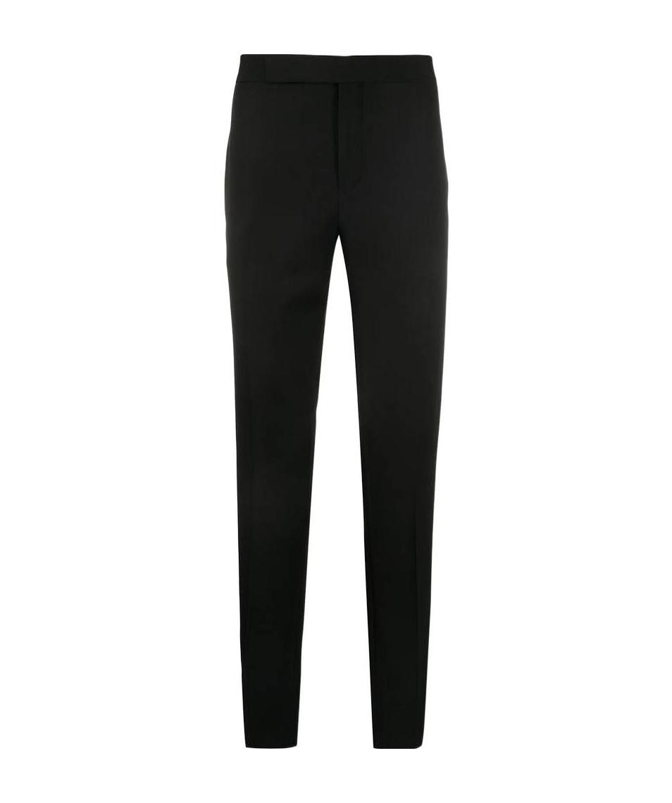 Saint Laurent Side-stripe Tailored Trousers In Black