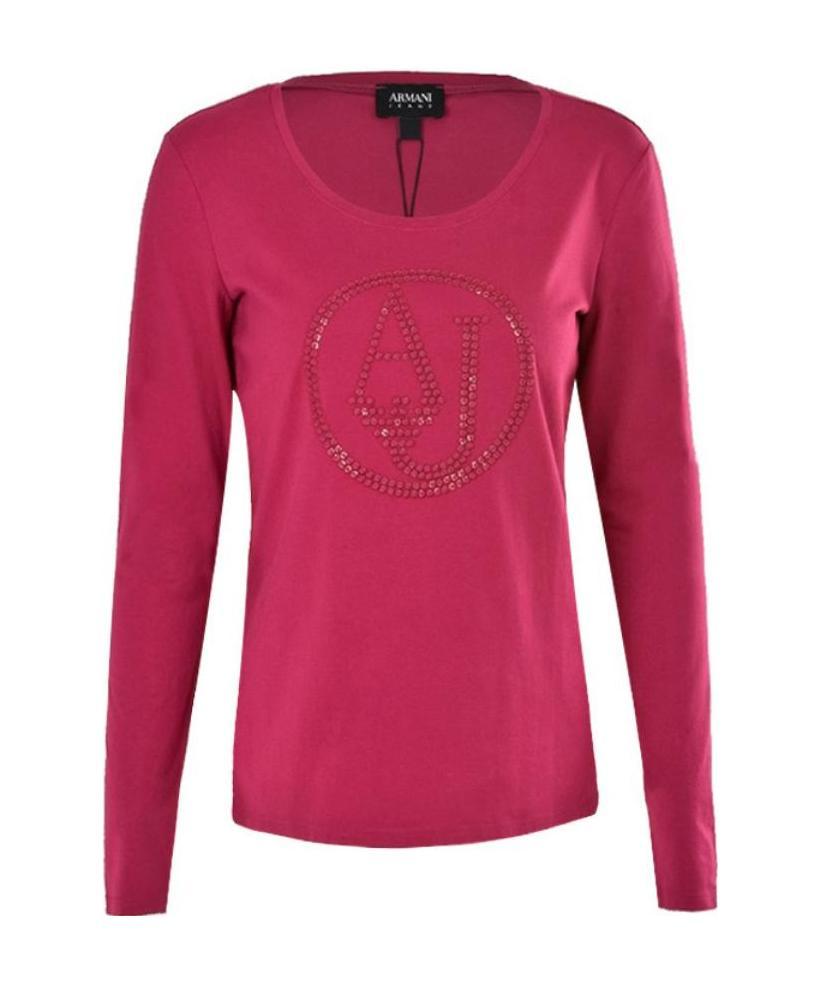 Shop Armani Jeans Logo T-shirt In Red