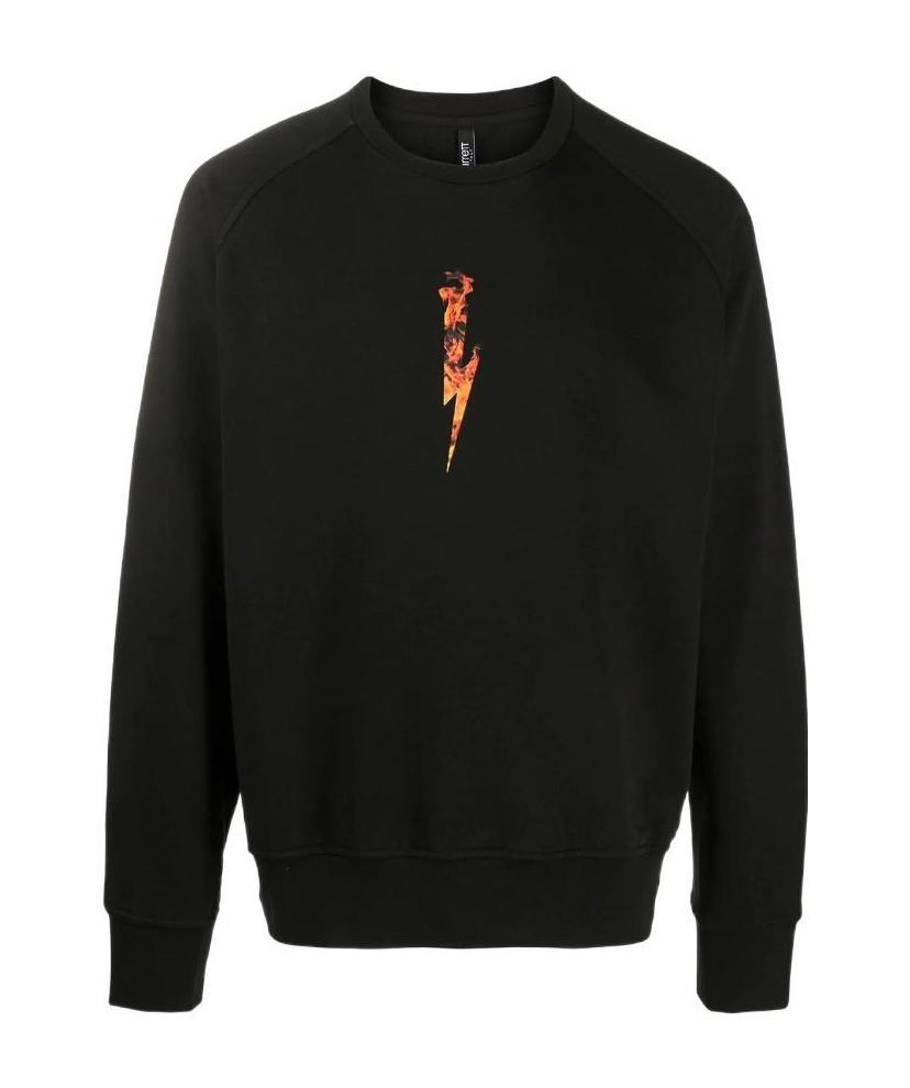 Shop Neil Barrett Printed Sweatshirt In Black