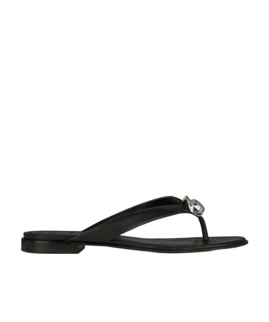Givenchy G-buckle Flat Sandals In Black