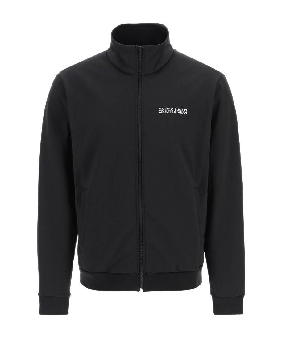 Marcelo Burlon County Of Milan Tempera Cross Zip Track Jacket In Black