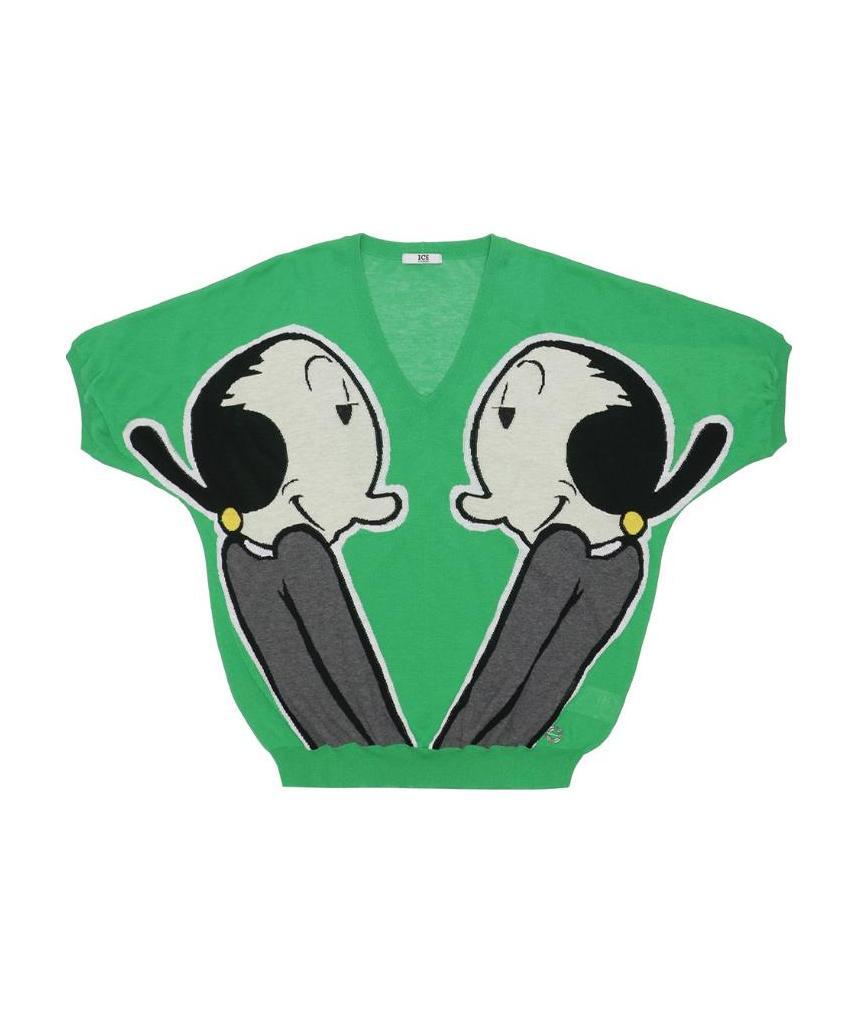 Iceberg Printed Pattern Pullover In Green