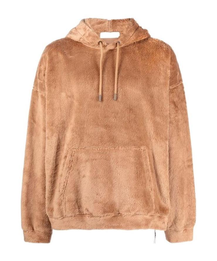 Mastermind Japan Teddy-fleece Hoodie In Brown