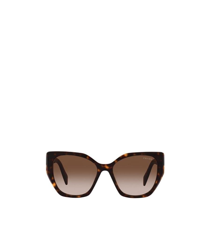 Prada Logo Tortoiseshell-frame Sunglasses In Black